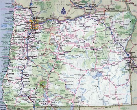 large map of oregon.